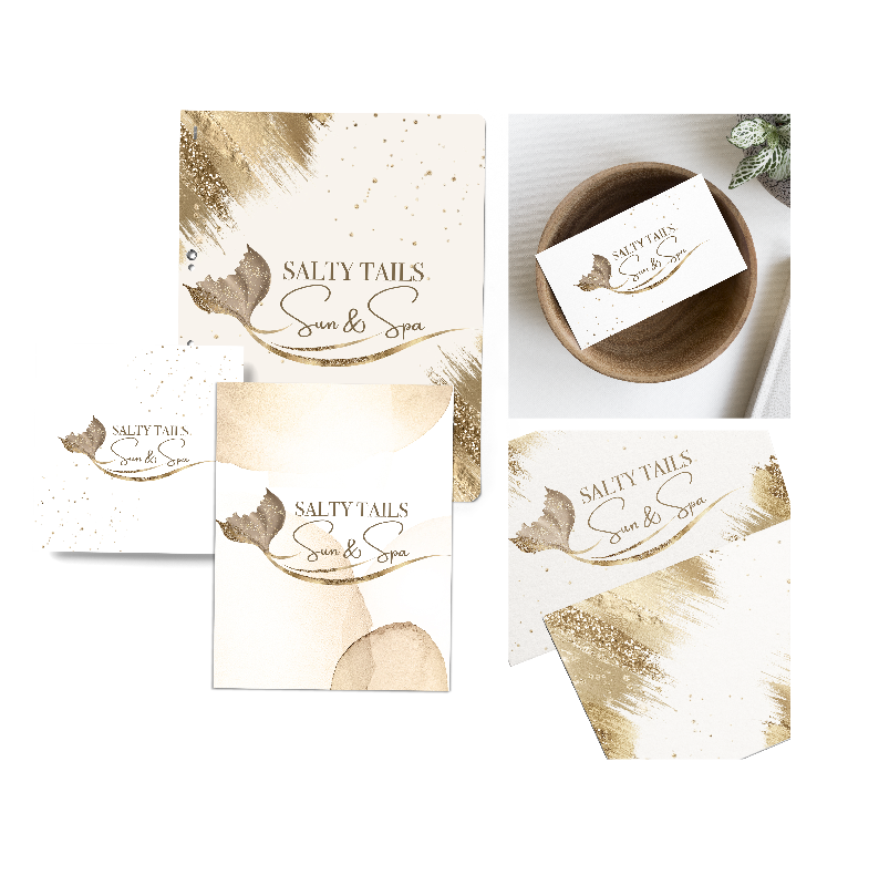 Gold-accented wedding stationery suite