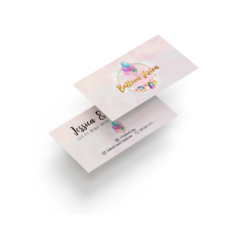 Elegant business card in a soft dust scene