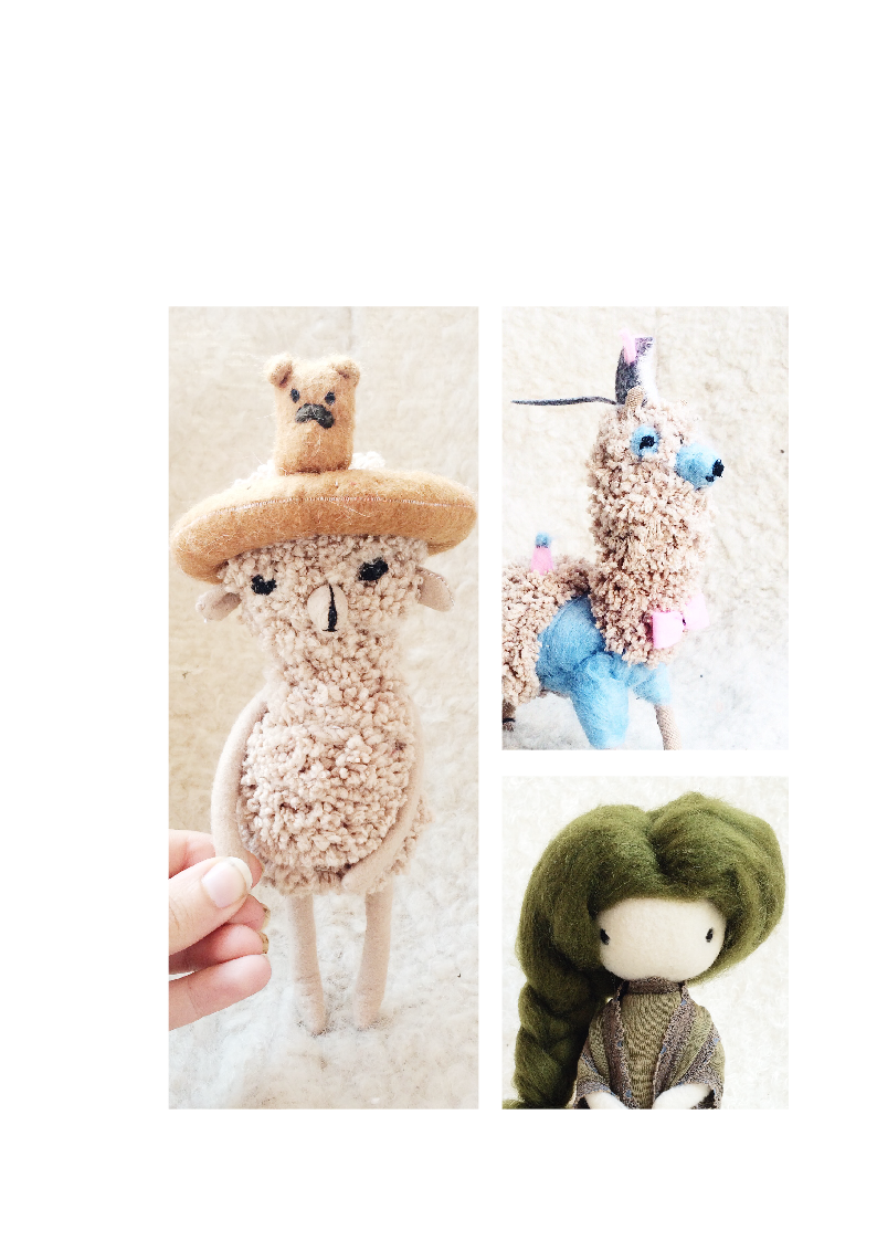 Handmade crochet alpaca character crafts
