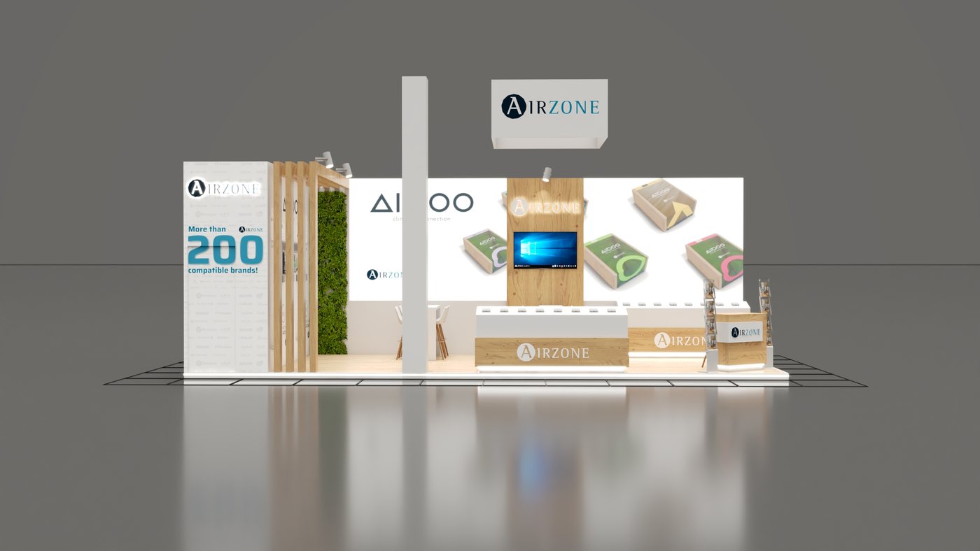 Aiddo exhibition stand product display render