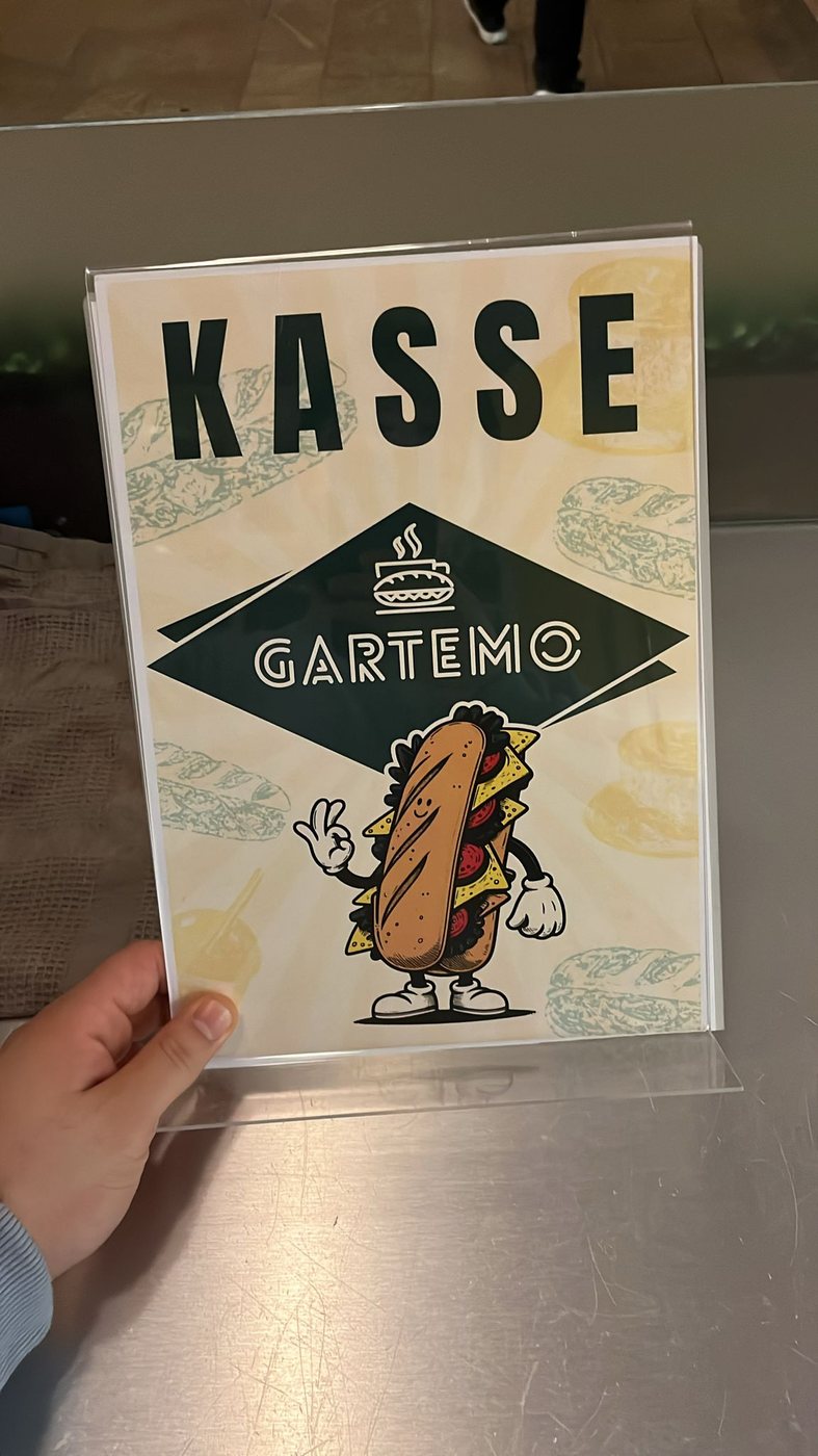 Gartemo illustrated brand poster and menu design
